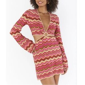 Show Me Your MuMu Go Out Carlo Cut Out Mini Dress Retro Disco size XL